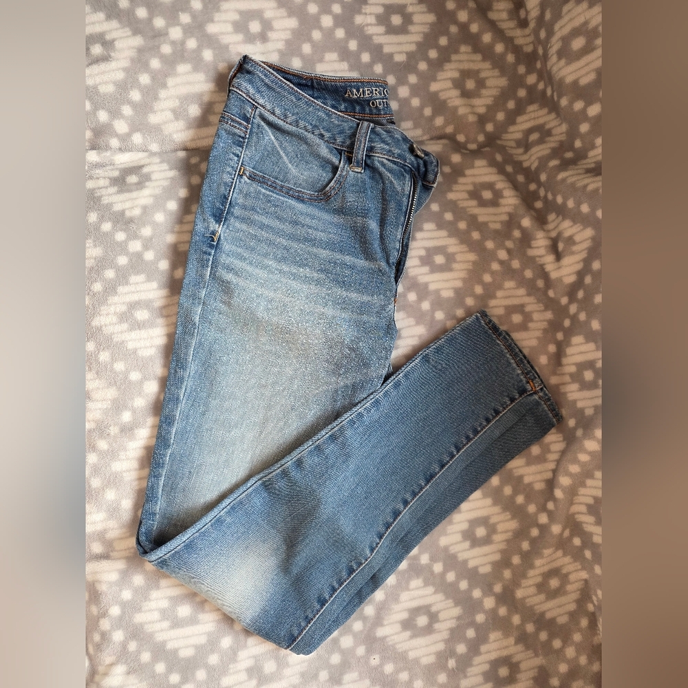 American Eagle Outfitters Women's Light Blue Jegging Jeans